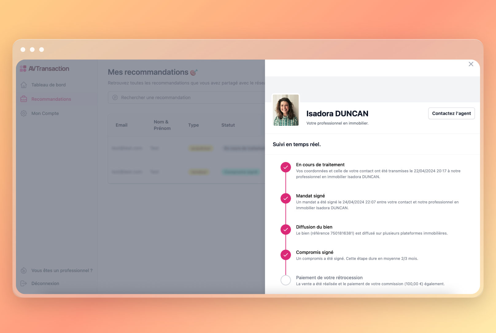 Backoffice apporteur affaire